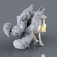 Levels 1 copy.png Kitsune - 9 tailed fox Miniature (60mm)
