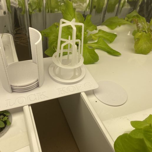 Organizer for lids and baskets, hydroponic gardening 3D model