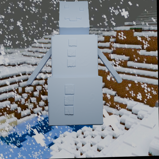 Minecraft Snowman – 3D Printable Fan Art Figure