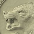 Fenrir-panel-stl.81.jpg 3Dmodel STL Fenrir Wolf by Scandinavian mythology