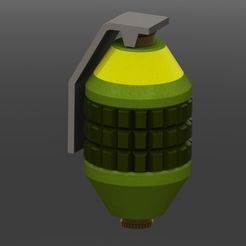 Grenade.JPG Fichier STL gratuit Fallout 3 - Grenade à main・Modèle imprimable en 3D à télécharger