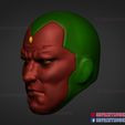 Vision_Head_3d_print_file_03.jpg Marvel Comic Vision Head Sculpt for Action Figures 3D print model
