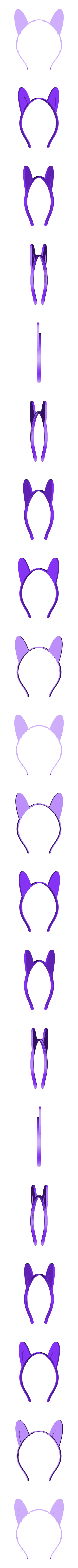 ears-long.stl Download free STL file Animal ears headband, customizable • Template to 3D print, arpruss