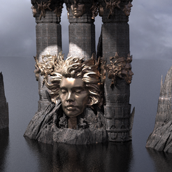untitled.82.png Fichier OBJ Falaises de l'ange déchu 5 Versions sombres Kitbash 1・Plan pour impression 3D à télécharger