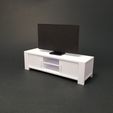 20240115_104250-f.jpg Miniature TV Bench / Entertainment Unit - Miniature Furniture 1/12 scale
