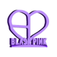 BlackPinkHeart.stl K-pop, P-pop, C-pop, Thai, Logos Collection 1 Logo Decor Display Ornament
