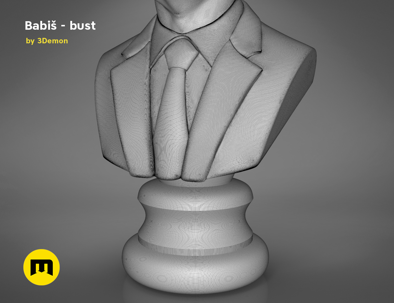 Babis_wire-Studio-3.1007.png Fichier OBJ Babis - Premier ministre tchèque・Objet imprimable en 3D à télécharger, 3D-mon