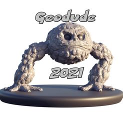 dude2021.jpg STL file Geodude 2021!・3D printer model to download