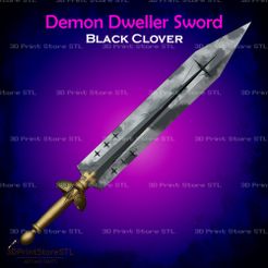 1.jpg Demon Dweller Sword From Black Clover - Fan Art 3D print model