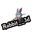 rabbit_3d.png Cat Sitting On Moon square