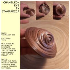 Chameleon-Eye_Card.jpg STL file Chameleon Eye・3D printer model to download