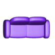 canape double 1.16.stl Miniature double sofa (1:12, 1:16, 1:1)