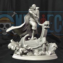 shanks for yonko pack.jpg 3D file Red Hair Shanks V2 3d print statue - One Piece figurine・3D printer model to download