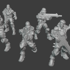 whole-squad.png Free STL file Krieg Spec Ops Commando (Krieg Scion proxy)・3D printable object to download