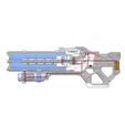 8.png Soldier 76 Pulse Rifle - Overwatch - Printable 3d model - STL + CAD bundle - Personal Use