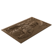 SKU-_04_angle_oak.png Sagrado Corazón de Jesús - Relieve STL para talla en madera CNC e impresión 3D