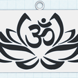 lotus-flower-om-symbol.png OM symbol and lotus flower, Hindu symbol, Yoga Symbol tag, wall decor print, energetic keychain, fridge magnet