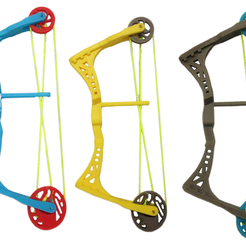Compound Bow1.png STL file Mini Compound Bow and Arrow・3D printer design to download
