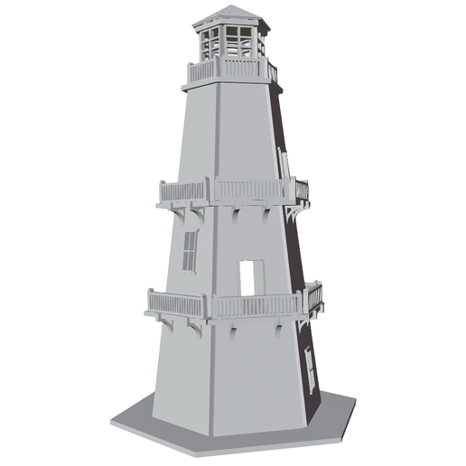 Wooden Lighthouse Tower – Coastal Lighthouse Miniature Model