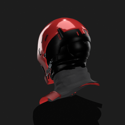 custom red hood batman arkham knight real motorcycle helmet 🪖 batman arkham knight redhood helmet・ STL File for 3D printing・Cults