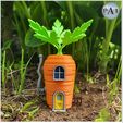 002B.jpg Datei 3D GARTENFEENHAUS - DIE KAROTTE! - 100 % STÜTZUNGSFREI・Modell für 3D-Druck zum herunterladen