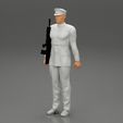Girl-0001.jpg 3D file Naval reserve officer standing holding gun・3D printer model to download