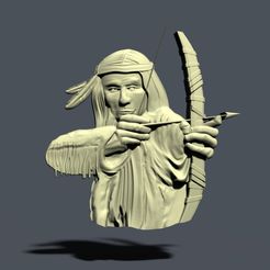 Indian.jpg STL-Datei Indian native american arrow bow warrior fight kostenlos・3D-Druck-Modell zum herunterladen