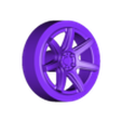rim 164.stl WORK Emotion t7r Rims 2p with ADVAn tires wheels for diecast and scale models