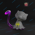 Mewmikyu5.png Fakemon Mewmikyu 3d print model presupported