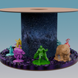 MiniTower-Space.png MiniTower - Filament Spool Recycling Miniatures Display (Modular, Stackable, Interlockable) - Turn Empty Filament Spools Into D&D Displays!