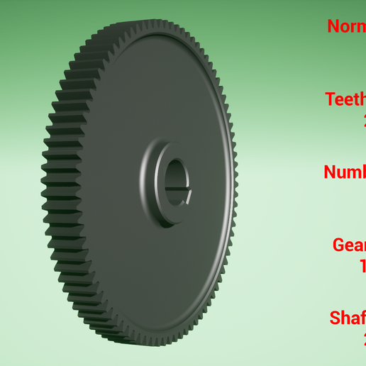 STL file Cylindrical gear - paired - z86 m2 D176 d25・3D printing ...