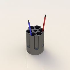 RenderFinalInstaThingiverse.jpg Revolver cylinder - Pencil Holder
