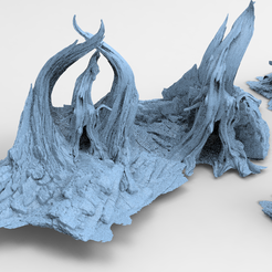 untitled.1395.png OBJ file Medieval Witches Hollow Tree 5 models Rocks・Template to download and 3D print