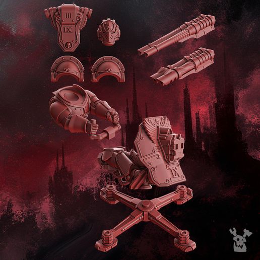 🔮 Crimson Wings Support Turret・ 3D File for 3D printing・Cults