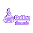 Coffee.STL 3D Coffee Figure LED Lighted Sign