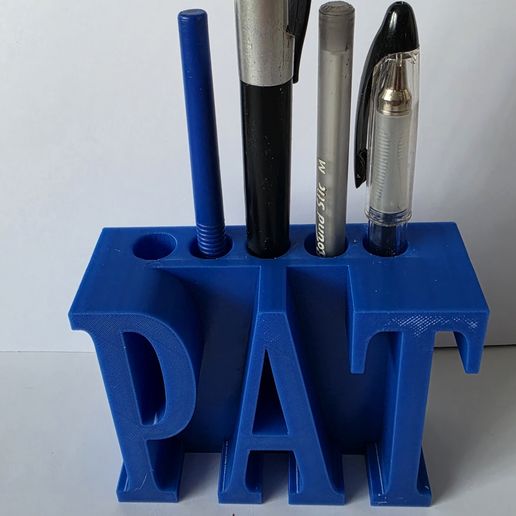 Title: PAT Personalised Name Pen Holder – Desk Organiser – 5 Pen Slots