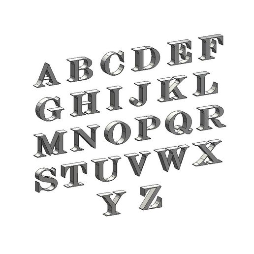Engravers MT Buchstaben Alphabet Letter 3D model