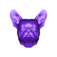 Phoebe_magnet1.obj French Bulldog STL Bust & Magnet – High Detail Dog Sculpture for 3D Printing (Fridge Magnet Model)