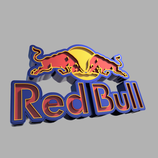 🐂 RED BULL LED LAMP・ STL File for 3D printing・Cults