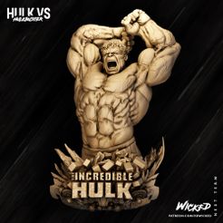 123121-Wicked-Hulk-bust-01.jpg Archivo 3D Busto Wicked Marvel Hulk Age of Ultron: Probado y listo para imprimir en 3D・Modelo imprimible en 3D para descargar