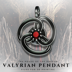 Cults-53.png STL file Valyrian Steel Pendant (The House of the Dragon)・3D printer design to download