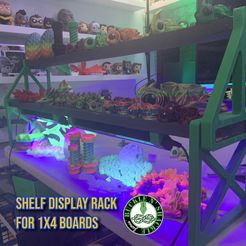 2-Tier-Display-Shelf1.jpg STL file Shelf Display Rack for 1x4 Boards・3D print model to download