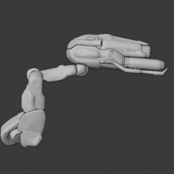 Captura6.PNG Free OBJ file Doom Slayer (Doom eternal) Shoulder weapon・3D printing design to download