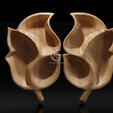 4.png Leaf Shaped Tray - 3D STL Model designed for Aspire Vcarve Carveco Artcam
