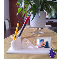 Portalapices-Madres.png Pen Holder with photo and mini sculpture for Mom!
