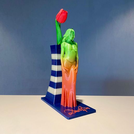 🔥✨ DUA LIPA Sculpture Vase & Night Lamp – 3-in-1 STL/3MF | TeaLight Glow Edition 💡🌷