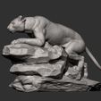 panther-on-stone10.jpg panther on stone 3D print model