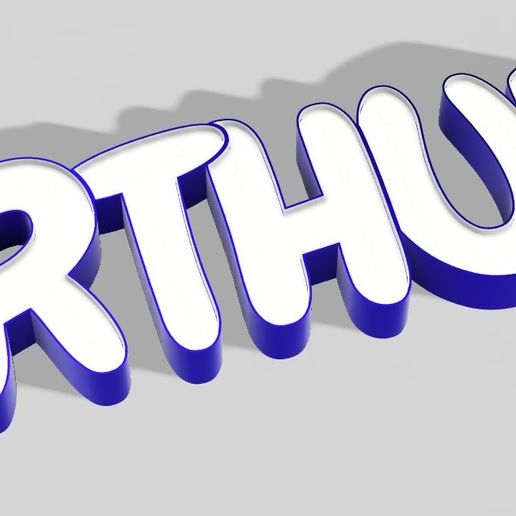 bright name arthur 3D model