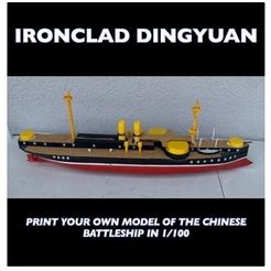 avd.jpg Fichier STL Battleship Dingyuan et Gunboat Tiong Sing 2 in 1 bundle (RC ships/boats)・Modèle à imprimer en 3D à télécharger