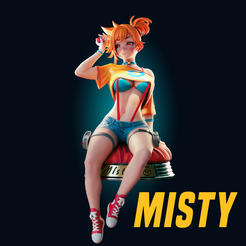 Preview01.png STL file Adult Misty Pokemon 4 variations 3D Print Model・3D printable model to download